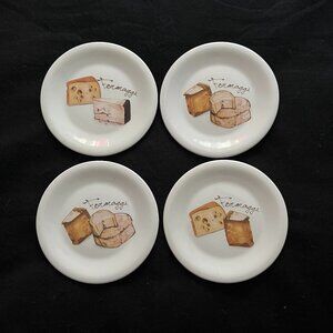 4 – Italian Ceramica Cuore “Formaggi” (“Cheese”) Ceramic Salad/Bread Plates